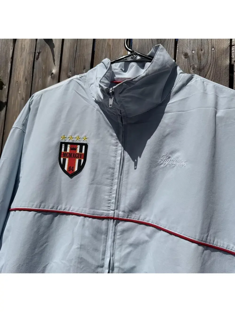 BRAND NEW Supreme Cross Track Jacket Light Blue